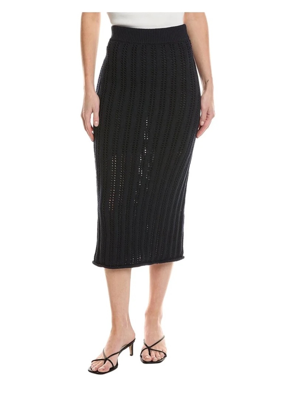 A.L.C. Aurora Midi Skirt Navy Size Small